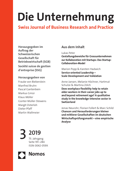 Does workplace flexibility help to retain older workers in their career  jobs up to and beyond retirement age? A qualitative study in the  knowledge-intensive sector in Switzerland eBook (2019) / 0042-059X
