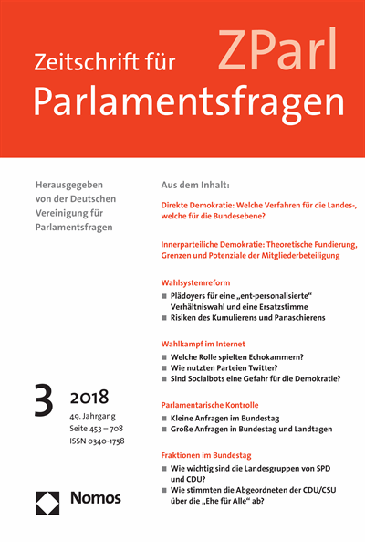 ZParl Zeitschrift für Parlamentsfragen
