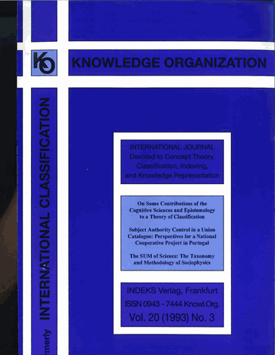 KO KNOWLEDGE ORGANIZATION