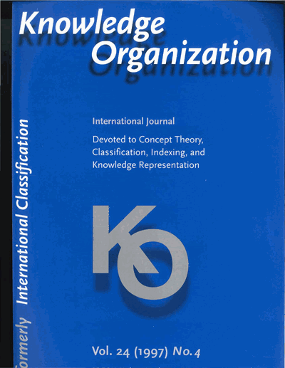 KO KNOWLEDGE ORGANIZATION