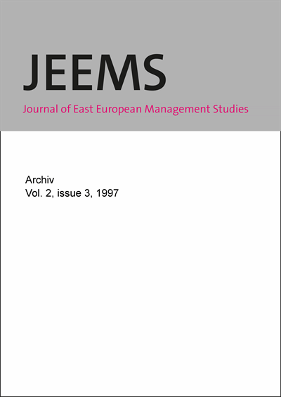 JEEMS Journal of East European Management Studies