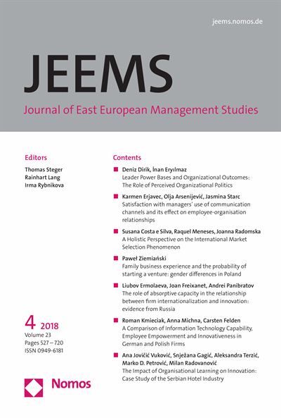 Nomos Elibrary Jeems Journal Of East European Management Studies
