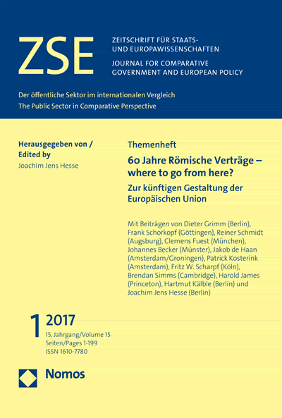 ZSE Zeitschrift für Staats- und Europawissenschaften | Journal for Comparative Government and European Policy