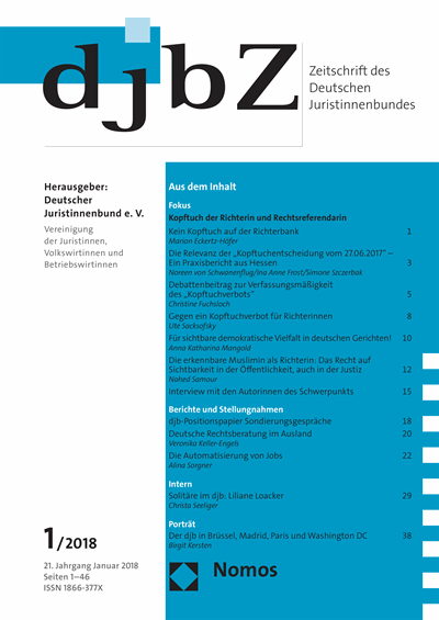 djbZ Zeitschrift des Deutschen Juristinnenbundes