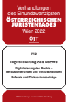 Österreichischer Juristentag - Digitalisierung des Rechts