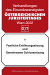 Österreichischer Juristentag - Festliche Eröffnungssitzung und Gemeinsame Schlusssitzung