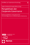 Ulrich Jürgens, Dieter Sadowski, Gunnar Folke Schuppert, Manfred Weiss - Perspektiven der Corporate Governance