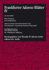 Rolf Tiedemann - Frankfurter Adorno Blätter IV