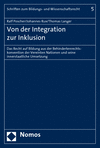 Ralf Poscher, Johannes Rux, Thomas Langer - Von der Integration zur Inklusion