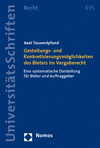 Axel Tausendpfund - Gestaltungs- und Konkretisierungsmöglichkeiten des Bieters im Vergaberecht