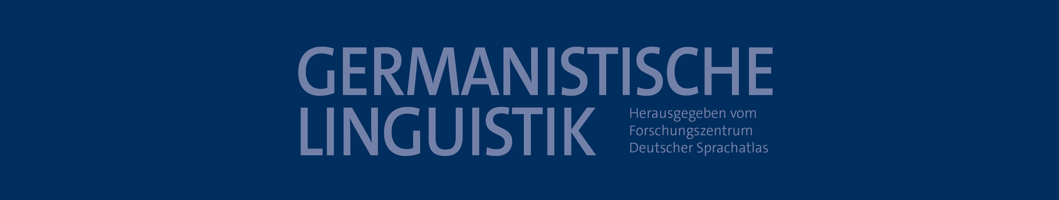 Germanistische Linguistik Banner